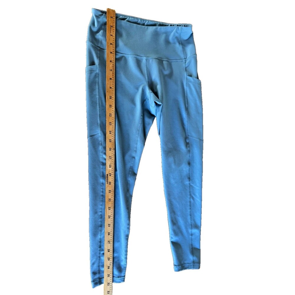Z by Zella High Waist Daily Pocket 7/8 Leggings Small Blue Gray Cropped